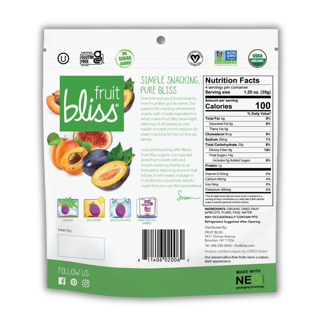 Fruit Bliss - Wholesale Dried/Dehydrated Fruit - Organic Soft & Juicy Fruit Medley1
