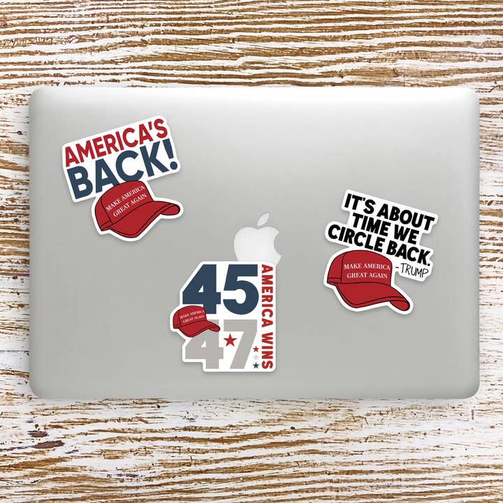 Patriot Girl Sticker Company - Wholesale Sticker - Trump Maga Hat Circle Back Vinyl Sticker1