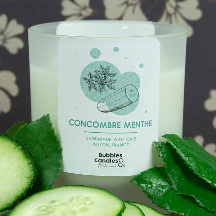 Vela de hortelã pepino por atacado de Bubbles and candles