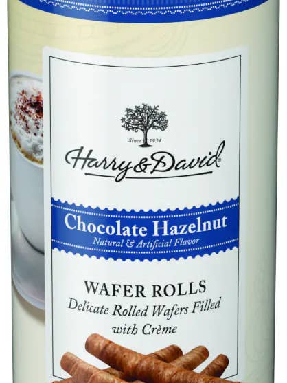Rouleaux de gaufrettes aux noisettes Harry & David® (boîte de 10 oz) pour la vente par Sunflower Food Company