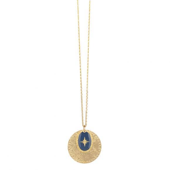 Rose des vents long necklace - Made in France - 18K gold for wholesale by Lovelyday bijoux