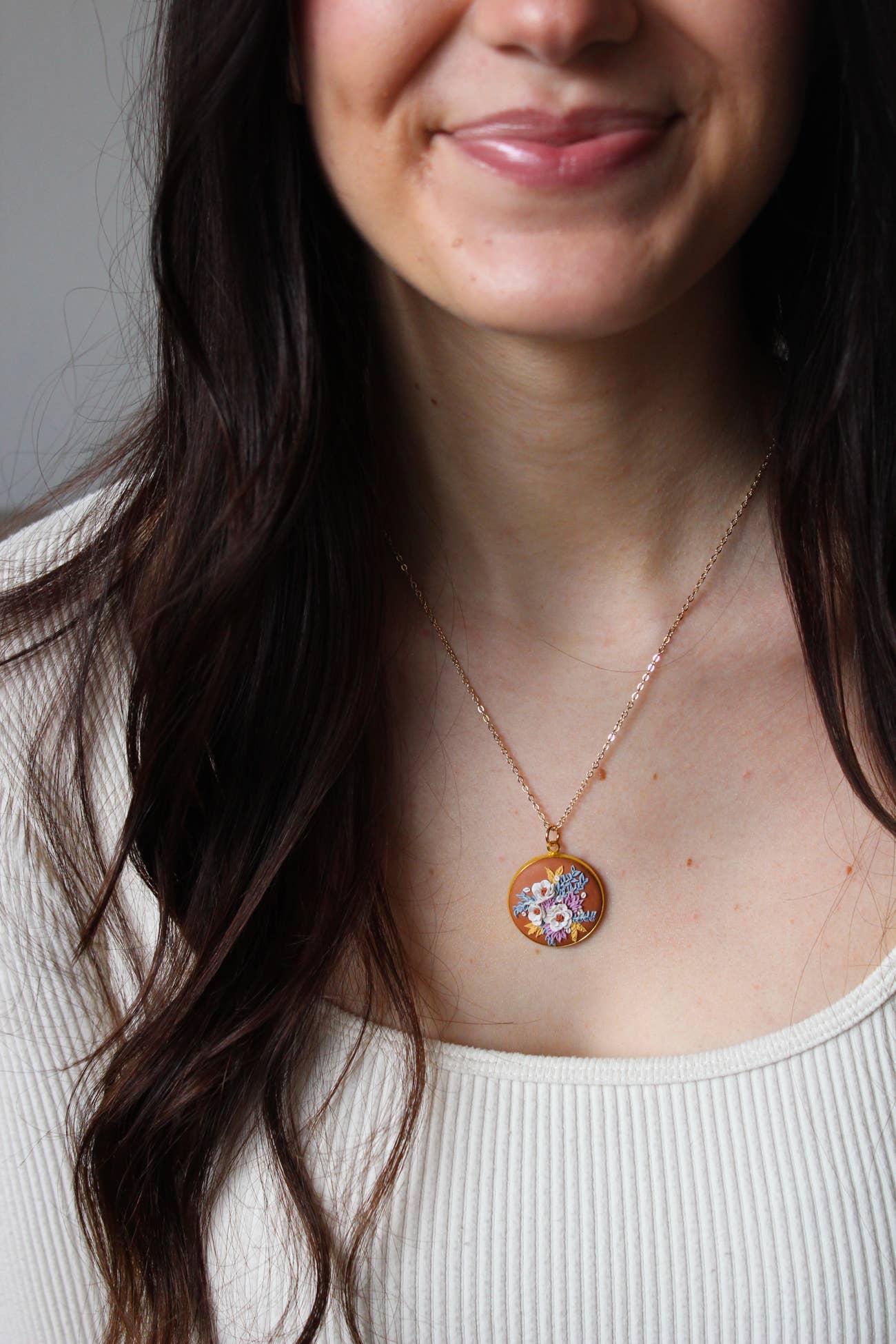 The Watermark Design - Wholesale Pendant/Charm Necklace - Wildflower Bouquet Necklace6