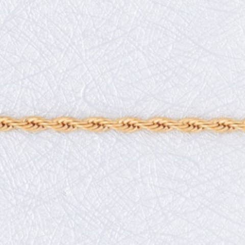 Rope chain necklace in gold, 3.5 mm wide, 18 inch for wholesale by S&A Fashions