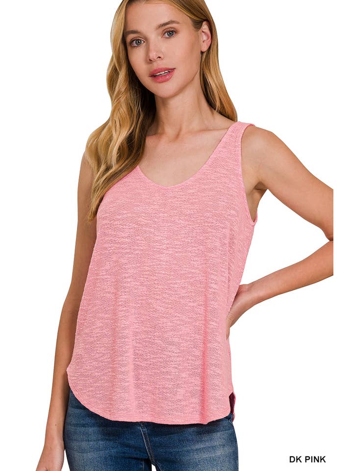 42POPS - Wholesale Tank Top - Women's - ,..SI-26300 Sleeveless Double Scoop Neck Tank Top13
