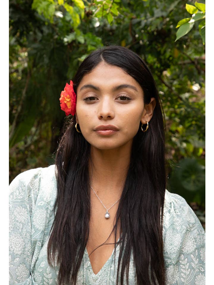 The Fox and The Mermaid - Venta al por mayor Vestido - Mujer - Vestido de Algodón con Estampado en Bloque y Cordón (Indra)17