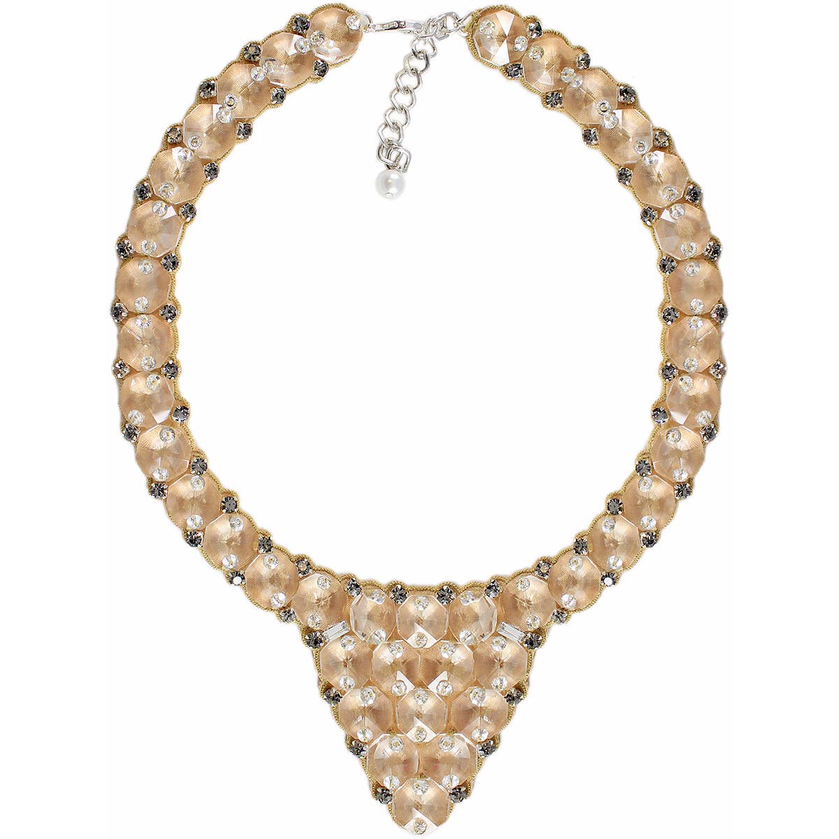 Vintage Addiction - Wholesale Bib Necklace - Vintage Crystal Pizzazz Bib Necklace1