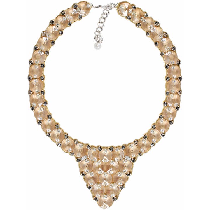 Vintage Addiction - Wholesale Bib Necklace - Vintage Crystal Pizzazz Bib Necklace1