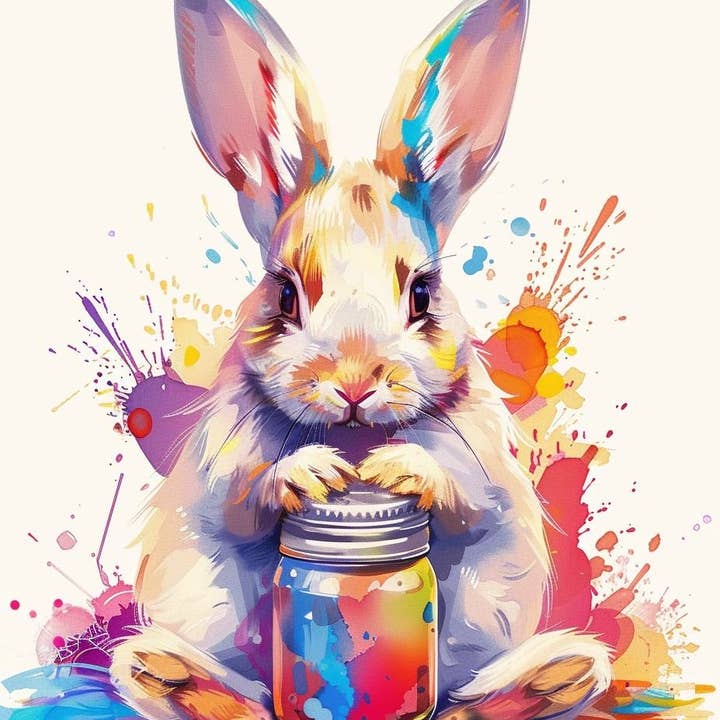 Rainbow Bunny för wholesale av Paint with Number