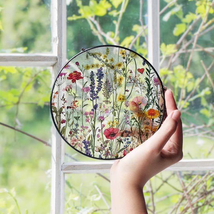 NVC Ecommerce LLC - Wholesale Suncatcher - Wildflower Stained Glass Suncatcher, Nature Ornament5