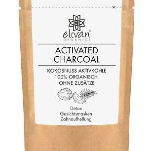 elivan organics – wholesale Facial exfoliant/scrub – Activated charcoal powder from coconut shells 40g