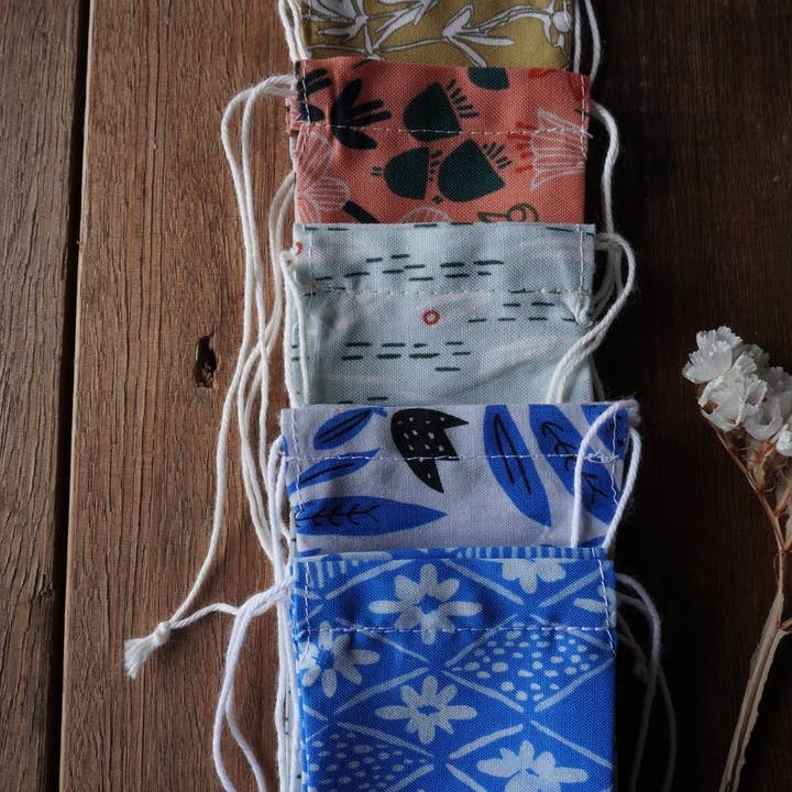 Muddy Boots Maker - Wholesale Pouch – Women’s - Cutlery / Straw Drawstring Bag / Pouch - Milkflower Blue4