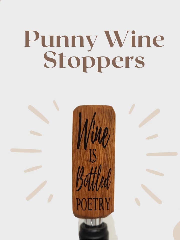 Whiskey And Wine Design "Vin är buteljerad poesi" Stoppare för wholesale av Diamond Apparel Jackets