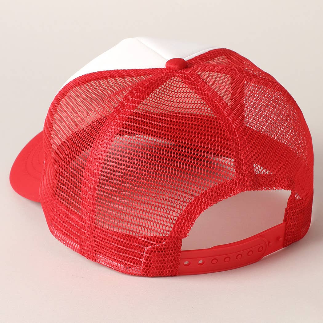 Fashion City - Wholesale Trucker Hat - Unisex - White Foam Front Colored Mesh Back Trucker Hat28