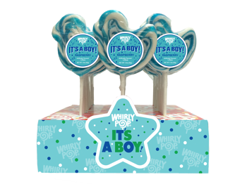 Gotta Get It Gifts - Wholesale Lollipop - WHIRLY POP IT'S A BOY DISPLAY0