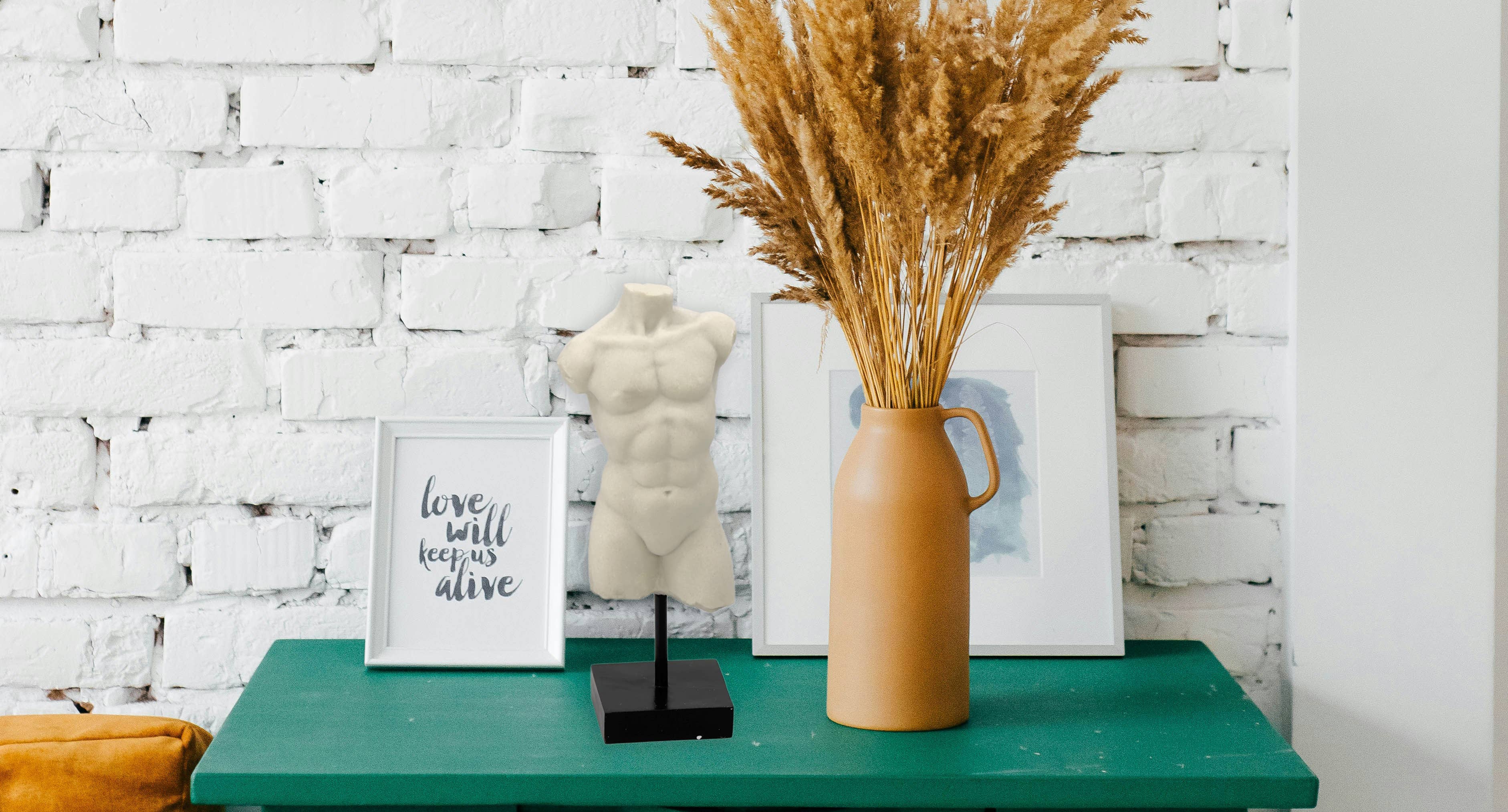 Galt International Company - Wholesale Decorative Figurine - Poly-Marble Torso Bust Greek Roman Tabletop Statue 15"12