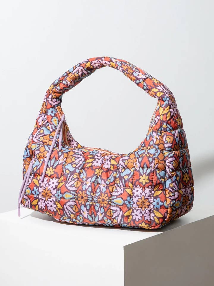 Quilted Zipper Tote, Floral Ikat for wholesale by Noonday Collection