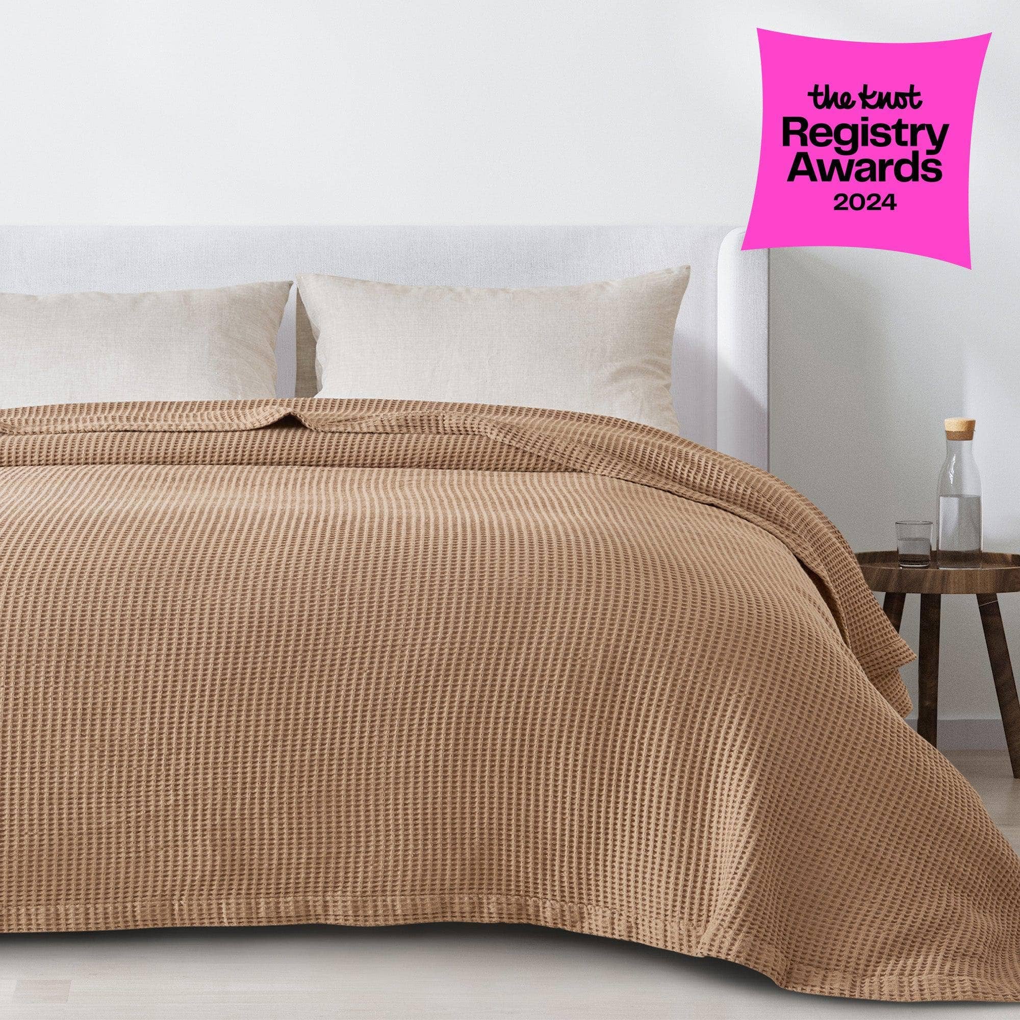 BH Collective - Wholesale Bedding Blanket - Bed Blanket - 100% Cotton Waffle Weave - Mikala Collection50