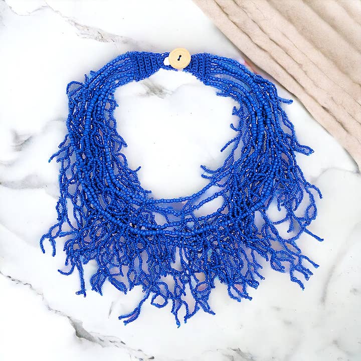 Narratives The Line - Venta al por mayor Collares de cuentas/perlas - Collar con cuentas de coral azul2