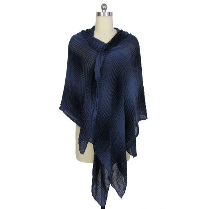 Veroma Gifts - Wholesale Scarf - Women's - Two Toned Faded Plaid Scarf12