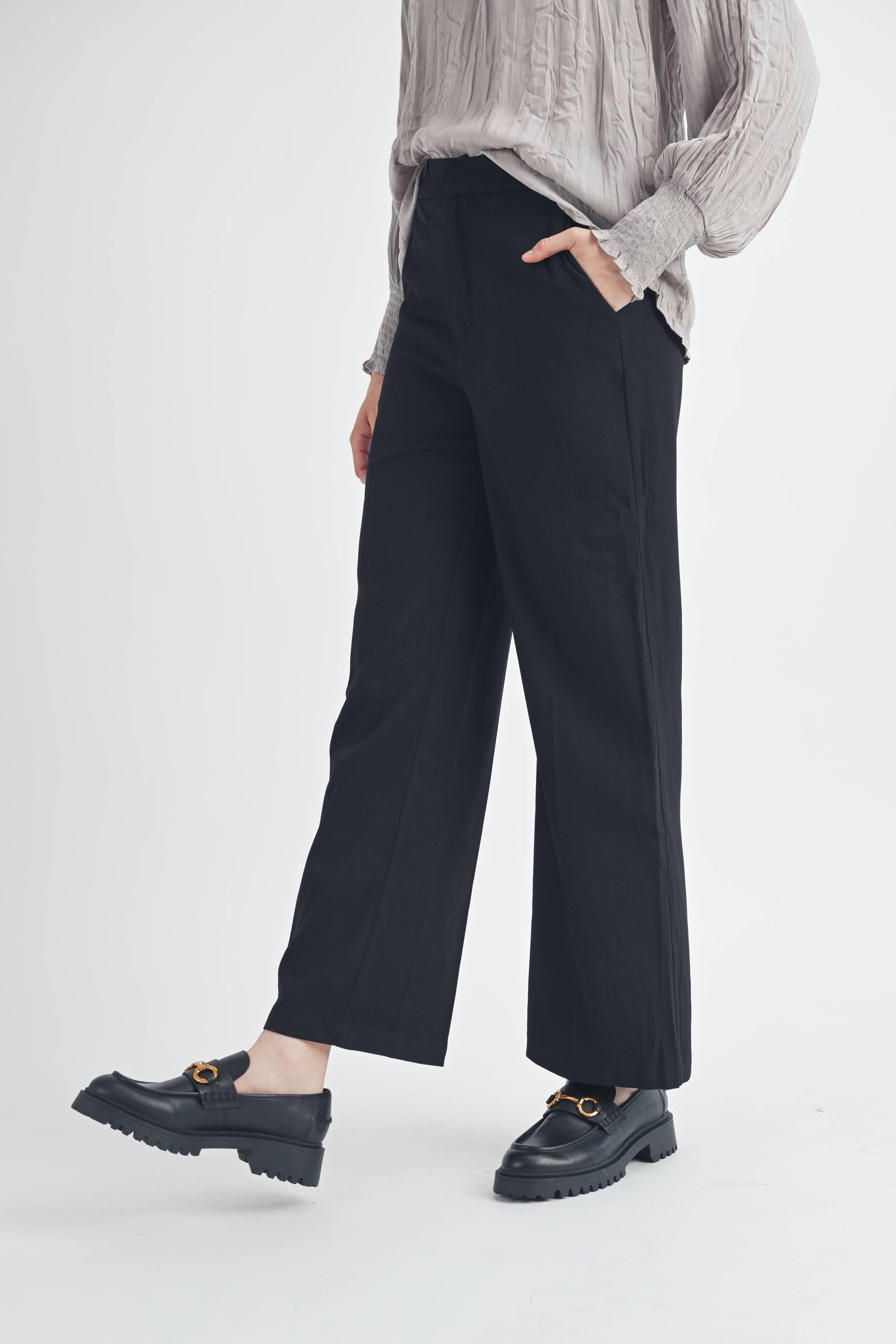FUN2FUN - Wholesale Pants - Women's -  Tailored Pants - With Side Pockets and Elastic Waistband5