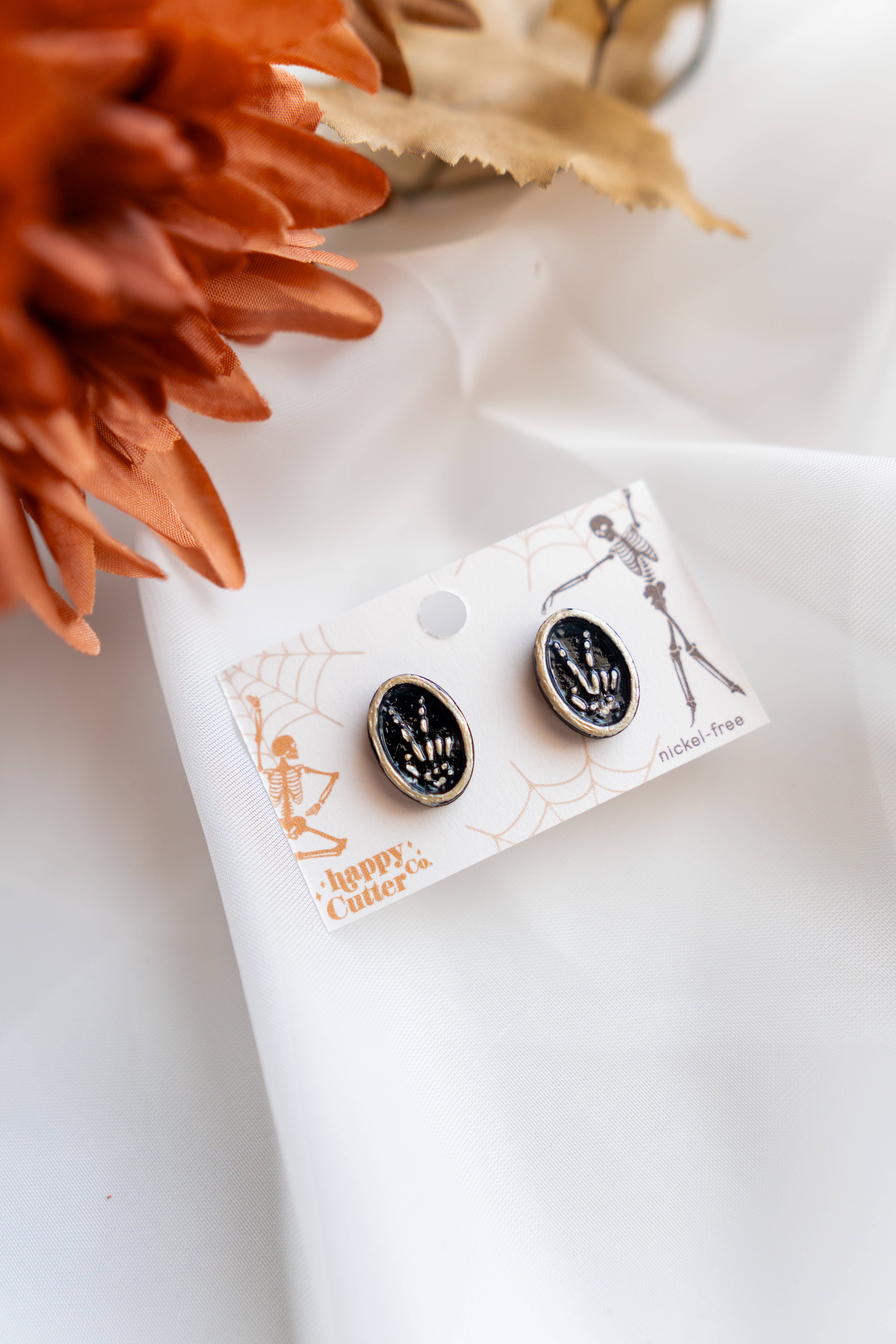 Happy Cutter Co - Wholesale Stud/Post Earrings - Halloween Stud Earrings | Cute Oval Halloween Accessories5