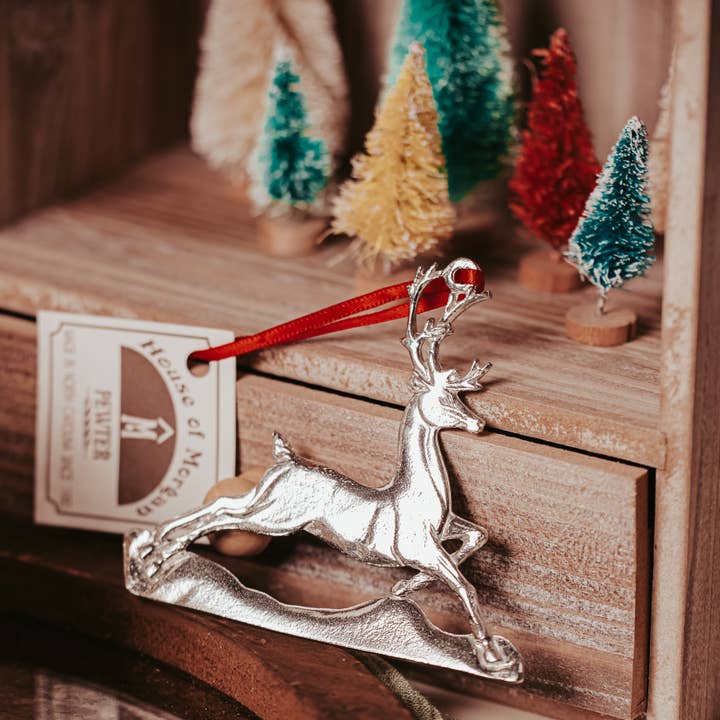 House of Morgan Pewter - Wholesale Ornament Set - Reindeer Ornaments - Deer Ornaments - Several Designs