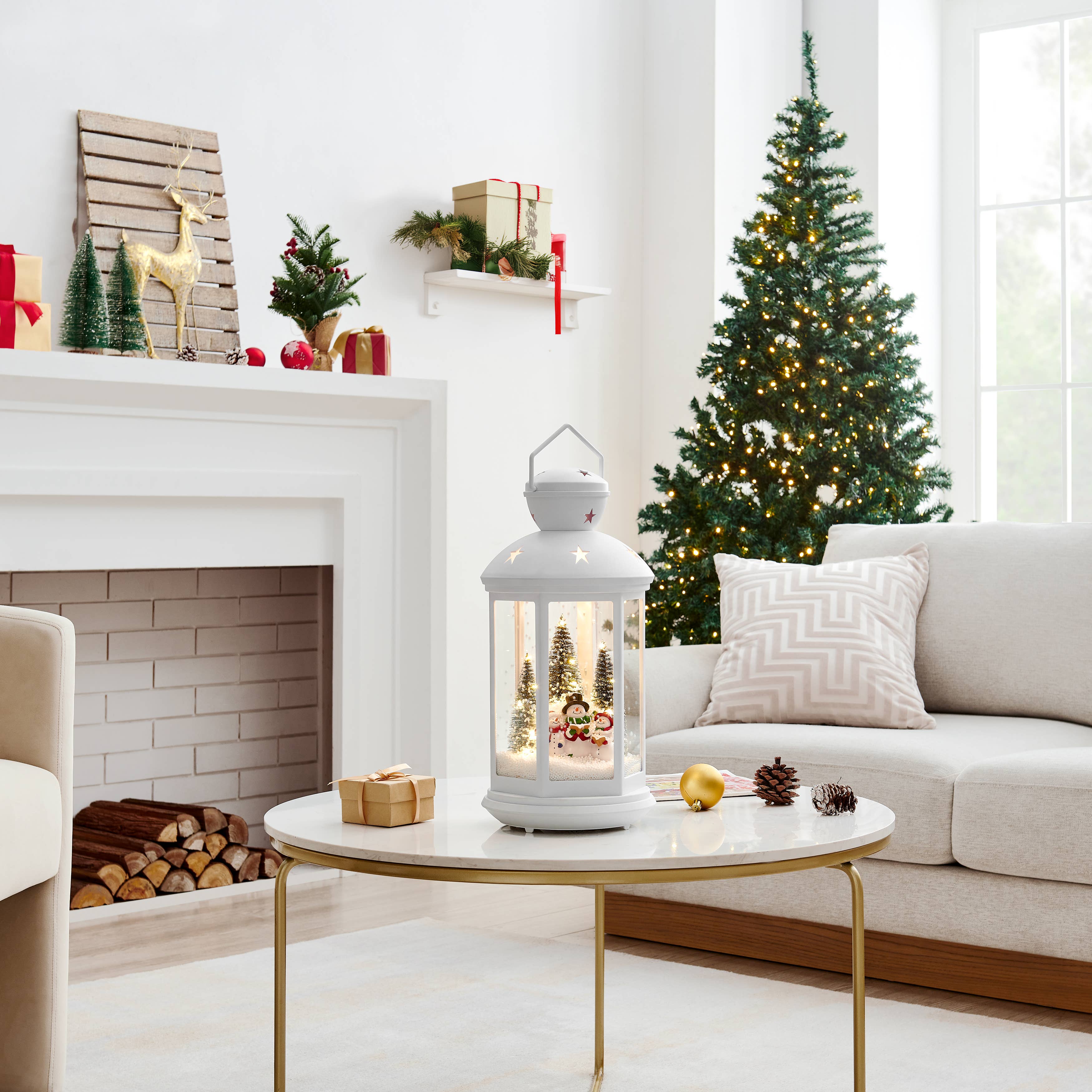 Danya B - Wholesale Christmas Decoration - Christmas Scene Falling Snow Music Snowglobe Lantern Decor1