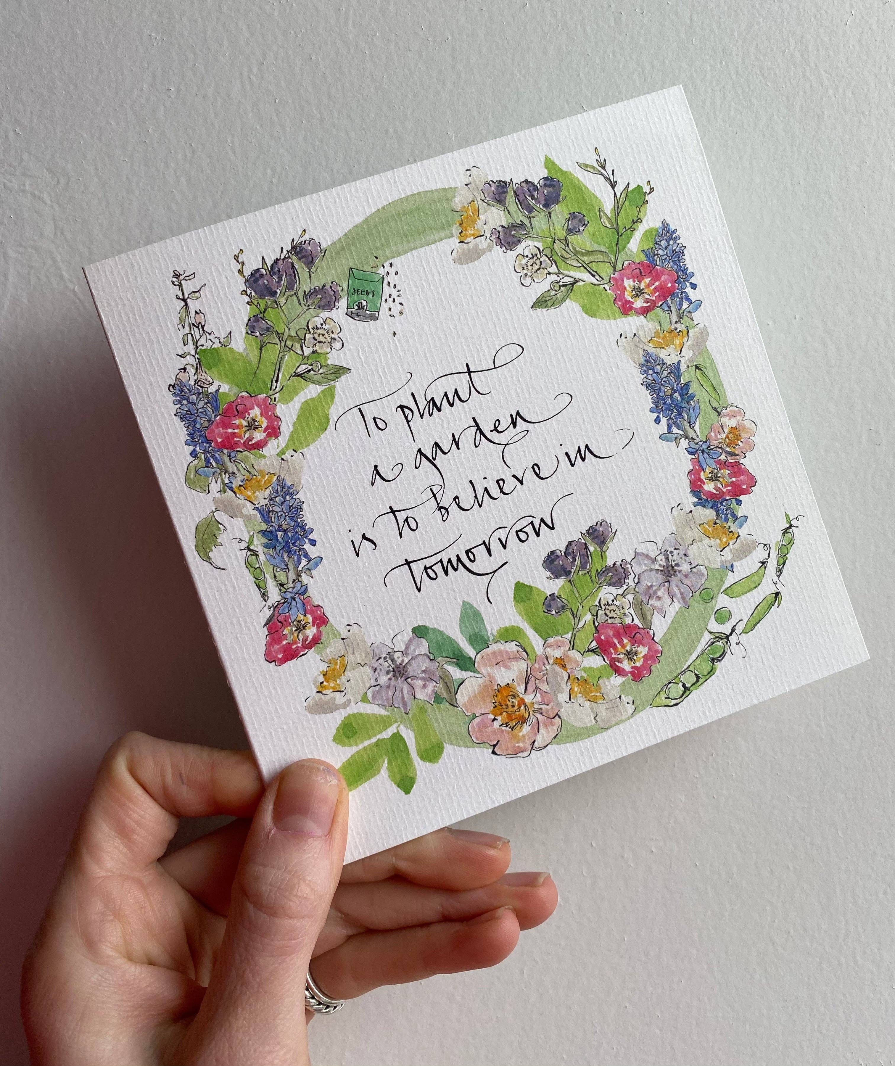 Edinburgh Letters – wholesale Everyday greeting card – Positive Gardening Greeting Card2