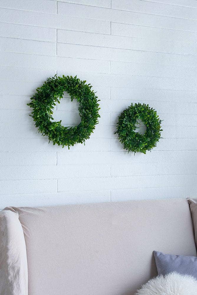 A&B Home Group Inc. – wholesale Wreath – S/2 Greenery Wreath 4S/CTN L:16x2.5x16" S:12x2x12"10