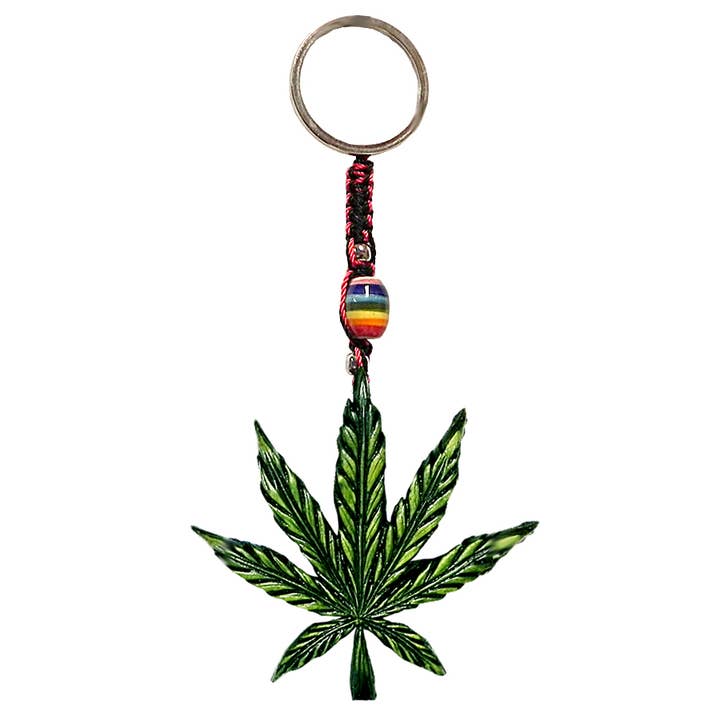 420 Leaf Durepox Resin Figurine Keychain for wholesale by Pichincha