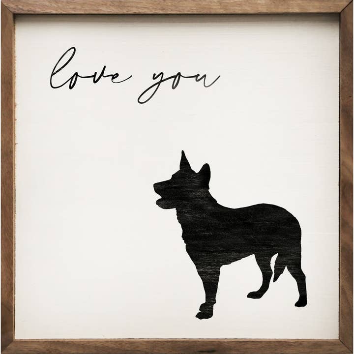 Love You Heeler White for wholesale by Kendrick Home
