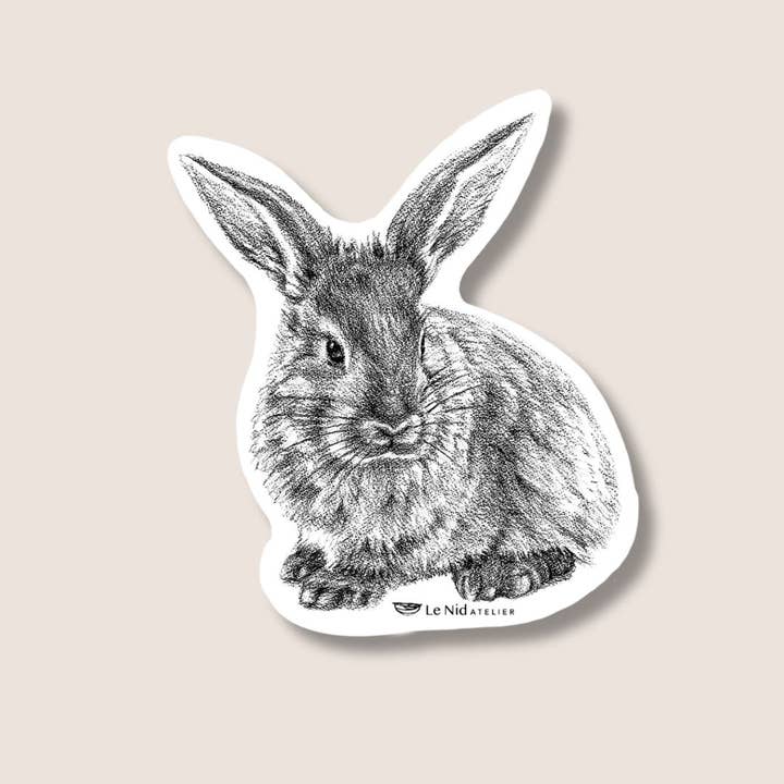 Adorable Bunny Stickers for Water Bottle, Agenda or Computer for wholesale by LE NID atelier