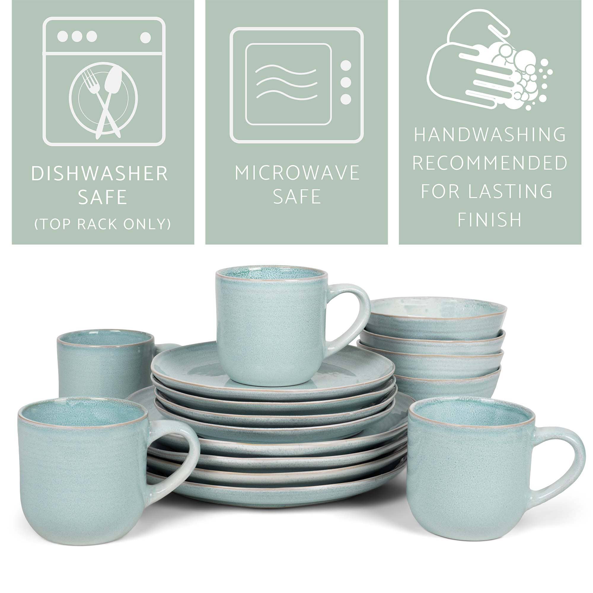 EAST AVENUE - Venta al por mayor Conjuntos de vajilla - 16 piezas Set de mesa ReactiveGlaze Sky Blue2