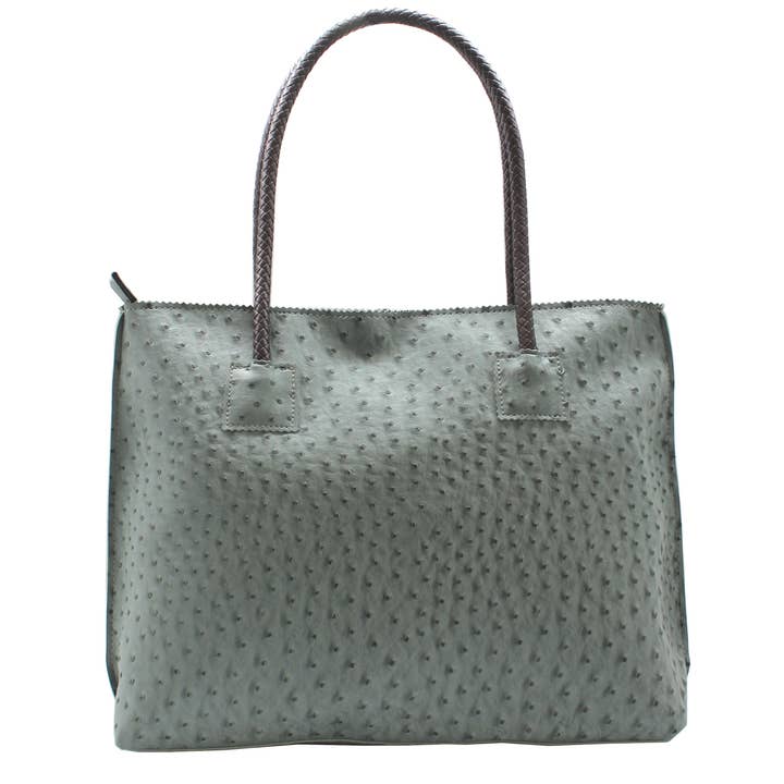 22 Tote - Wholesale Tote Bag - Women's - Lightweight Ostrich Zippered Tote Bag1