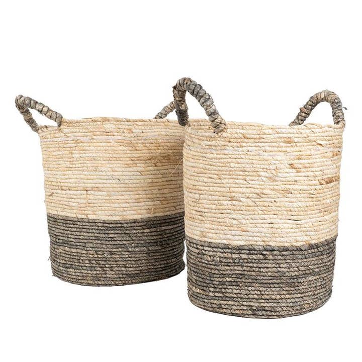 Extra Large Corn Husk Baskets, Set/2 for wholesale by Crossroads Original Designs