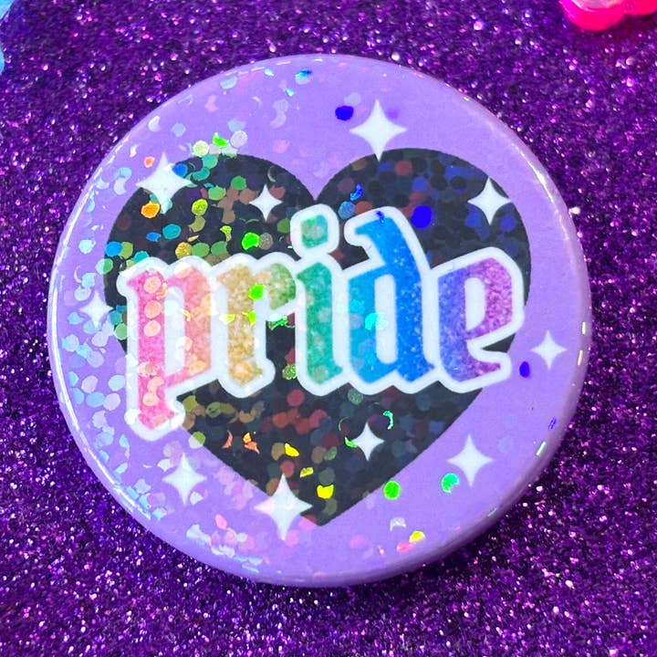 Magical Meow - Wholesale Lapel Pin/Button - Pride Holographic Pin Badge0