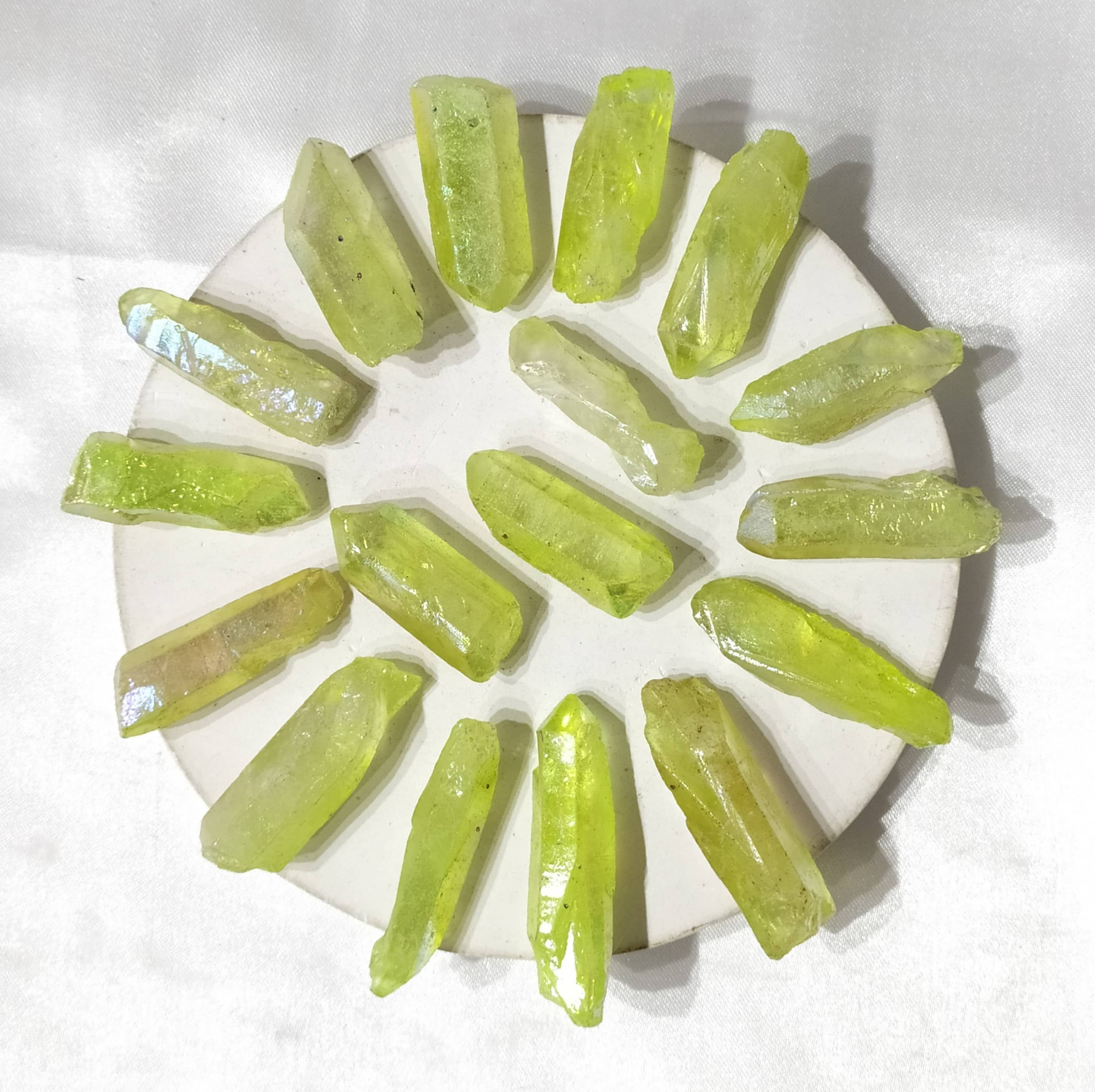 Soothing Crystals - Wholesale Spiritual Stone/Crystal - Angel Aura Quartz Point | Green Aura Point | Raw Crystals13