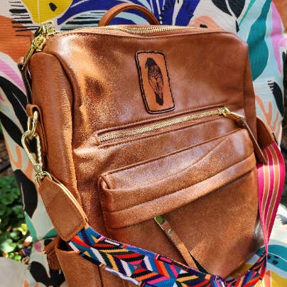 Morea Designs - Wholesale Backpack - Women's - Vegan Leather bag, Raven Backpack, crow purse, leather purse0