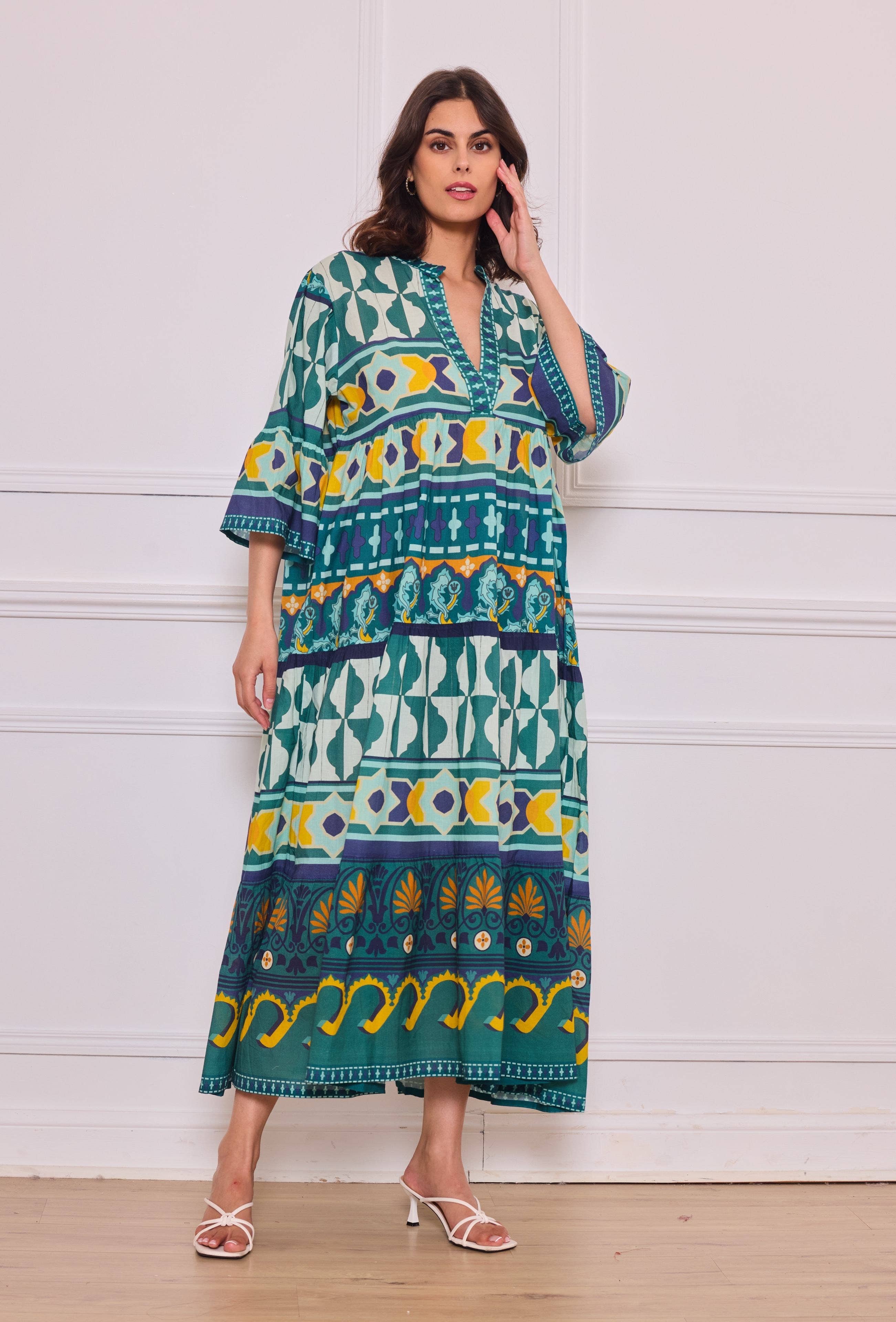 IP  Long batik cotton dress - Orice for wholesale on Faire2