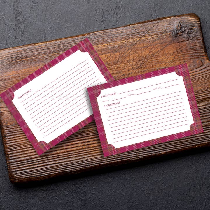 Tartan Recipe Cards for wholesale by Primrose Thistle
