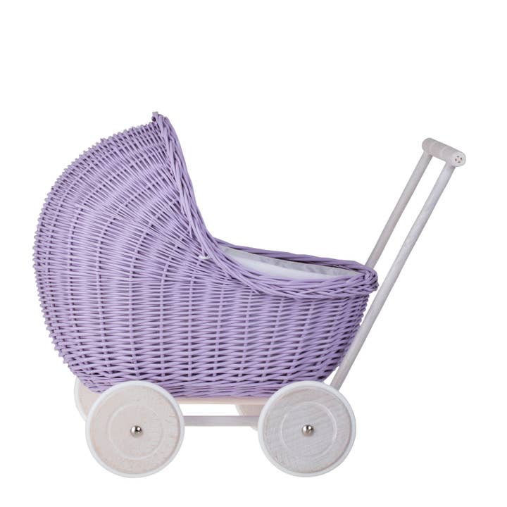 The Wicker Stories - Wholesale Doll Stroller - Kids - Wicker Baby Painted Carriage, Wicker Doll Stroller11