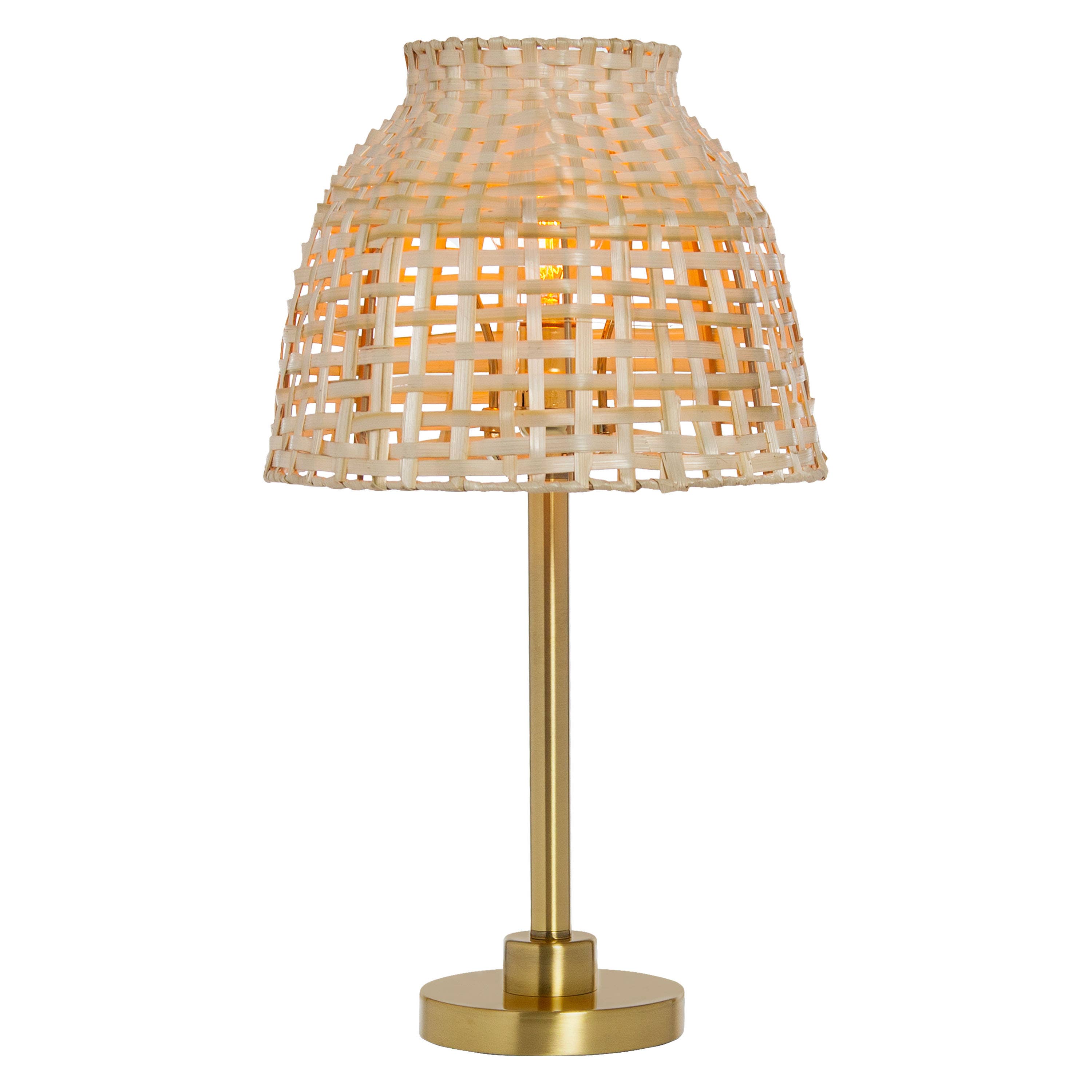River of Goods - Wholesale Accent/Desk Lamp - 20"H Shayne Natural & Gold Bamboo Shade Table Lamp1