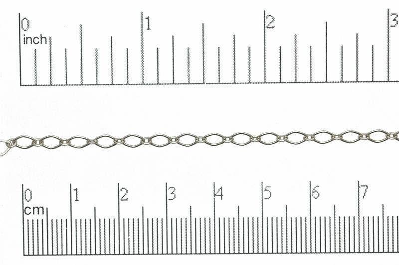 Continental Beads - Wholesale Craft Supplies - 4mm x 3mm Oval Link Cable Chain Sold by The Foot - CH 8292