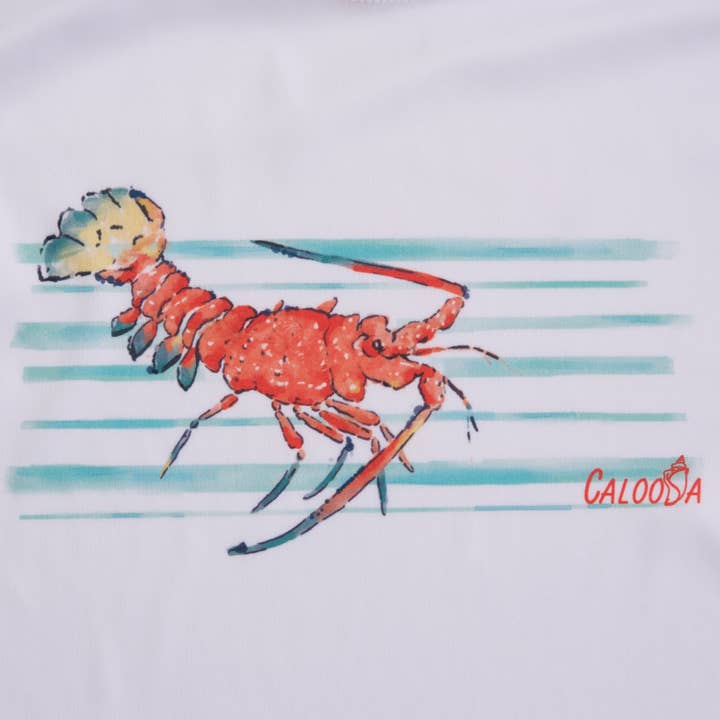 White "Spiny Lobster" UPF 50 Performance Ultra Comfort Shirt for wholesale on Faire2