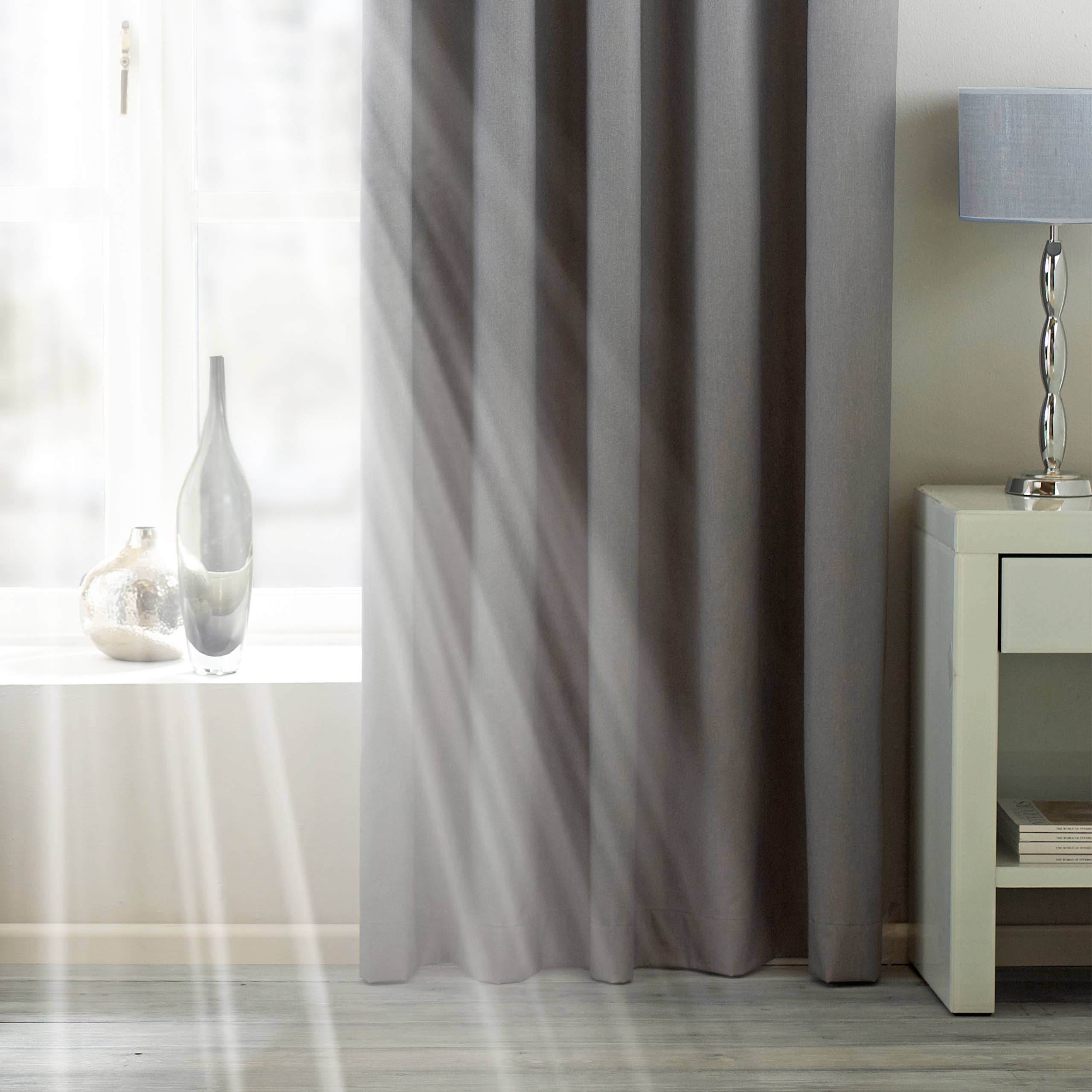 Silver Twilight Thermal Mörkläggningsgardiner Silver för wholesale på Faire2