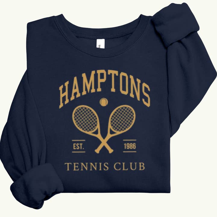 Pull graphique du club de tennis des Hamptons pour la vente par Sam & Seb Co.