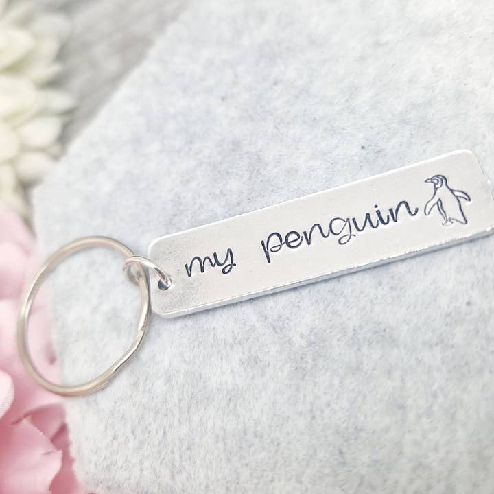 My Penguin - Penguin- Rectangle Keyring for wholesale by The Trinket Box