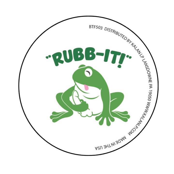 BTF503 RUBB-IT Frog 1.5" Button for wholesale by Kalan
