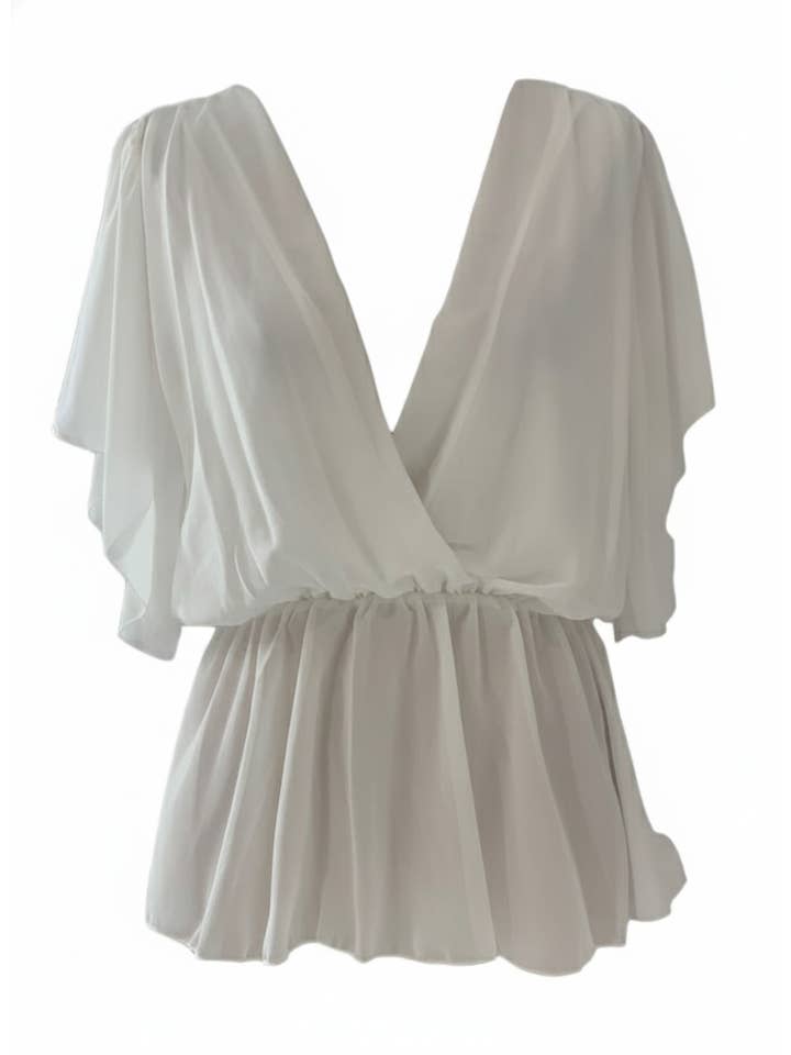 BLANK WHITE BLOUSE 7262 for wholesale on Faire2