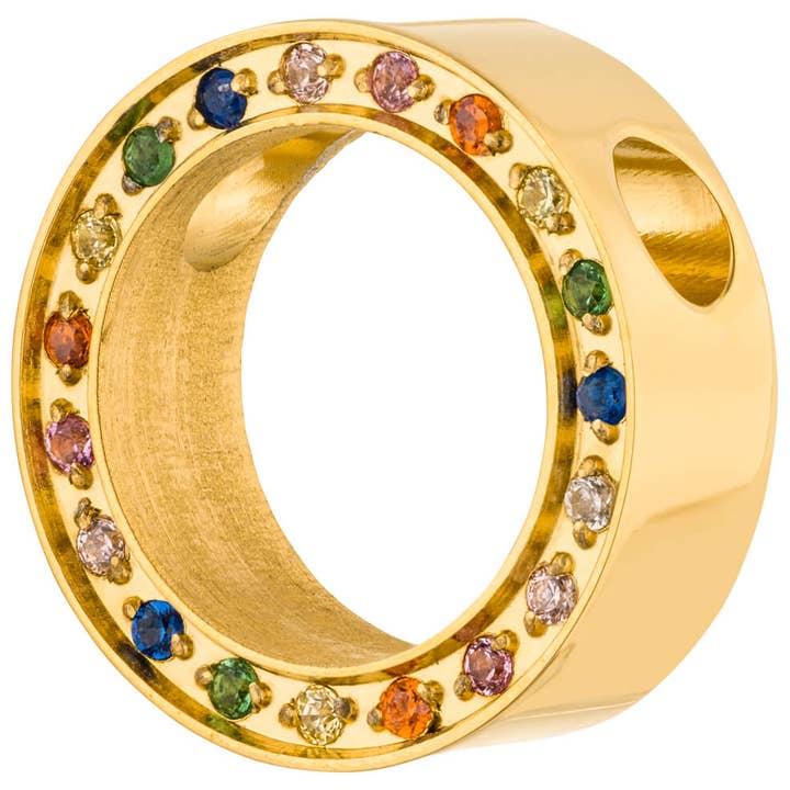 PURE - Elemento a cerchio aperto in acciaio - arcobaleno - oro per la vendita all'ingrosso da parte di Style Republic - Carsten Maletz